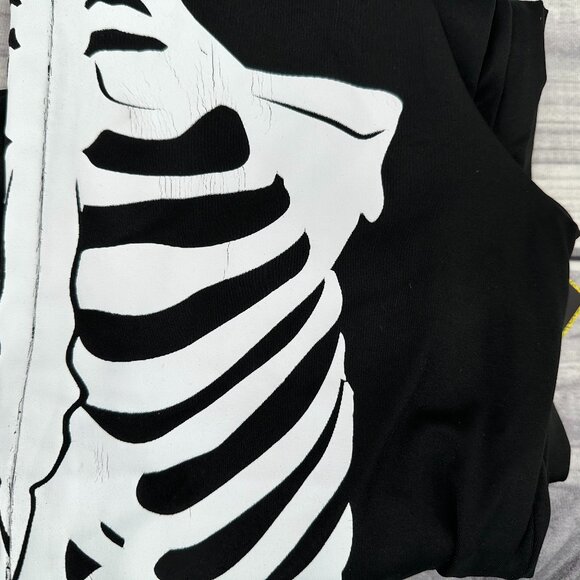 TIPSY ELVES ONE PIECE ZIP UP MASK SKELETON JUMPSUIT Unisex Size‎ XL HALOWEEN - Picture 8 of 8